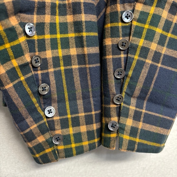 Veronica Beard Seneca Plaid Puff Sleeve Button-down shirt Size 0 Navy Check - Picture 8 of 12